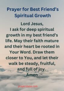 Prayer for Best Friend’s Spiritual Growth
