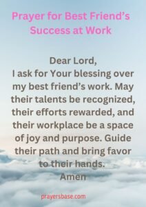Prayer for Best Friend’s Success at Work