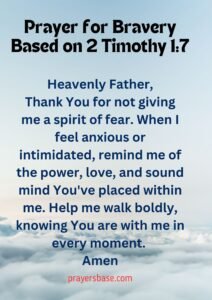 Prayer for Bravery Based