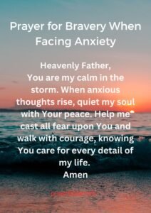 Prayer for Bravery When Facing Anxiety