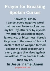 Prayer for Breaking Spoken Curses