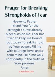 Prayer for Breaking Strongholds of Fear
