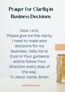 Prayer for Clarity in Business Decisions