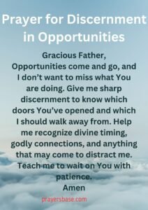 Prayer for Discernment in Opportunities