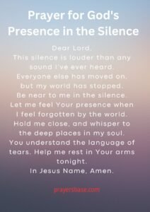 Prayer for God's Presence in the Silence