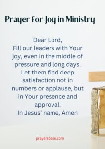 Prayer for Joy in Ministry