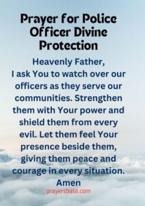 Prayer for Police Officer Divine Protection