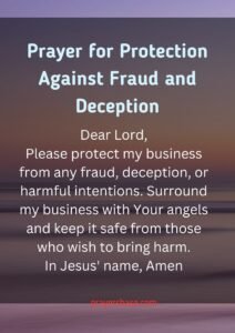 Prayer for Protection Against Fraud and Deception