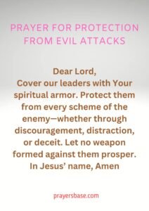 Prayer for Protection from Evil Attacks