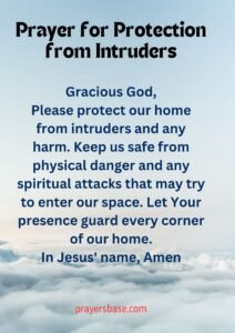 Prayer for Protection from Intruders
