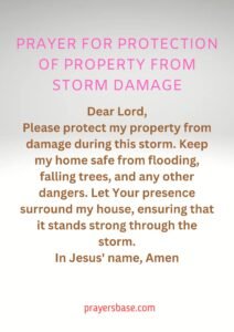 Prayer for Protection of Property from Storm Damage
