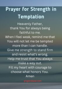 Prayer for Strength in Temptation