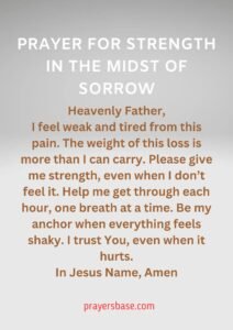 Prayer for Strength in the Midst of Sorrow