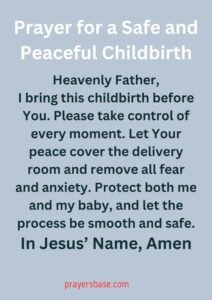 Prayer for a Safe and Peaceful Childbirth