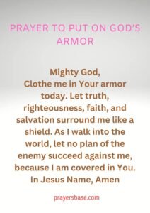 Prayer to Put On God’s Armor
