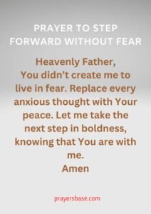 Prayer to Step Forward Without Fear