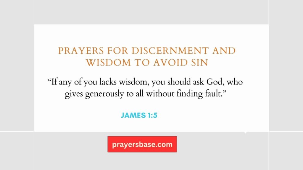 Prayers for Discernment and Wisdom to Avoid Sin