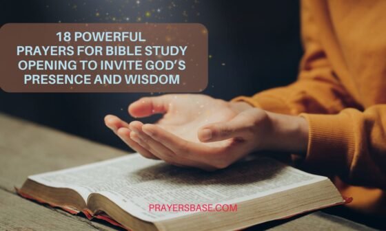 Prayers for Bible Study Opening