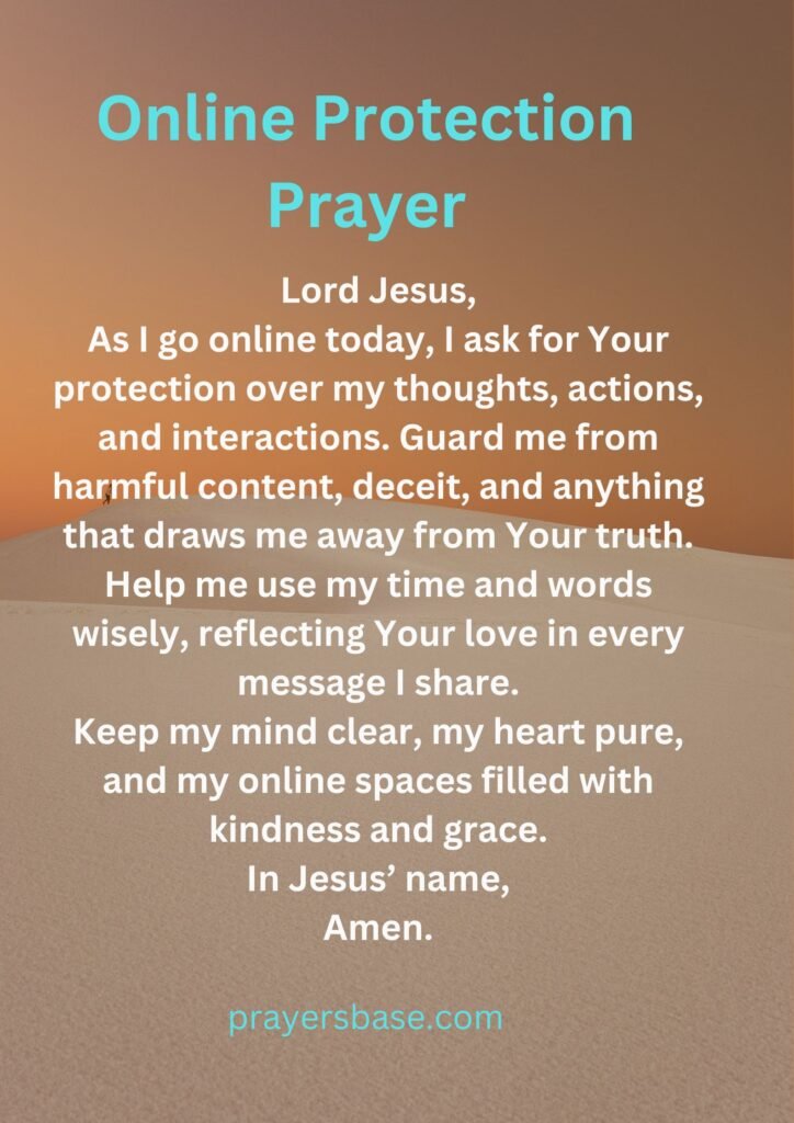 Online Protection Prayer