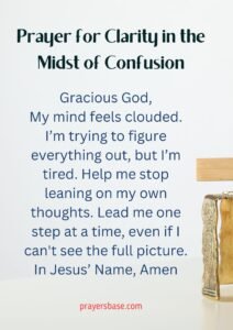 Prayer for Clarity in the Midst of Confusion