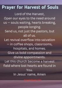 Prayer for Harvest of Souls