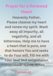 Prayer for a Renewed Heart