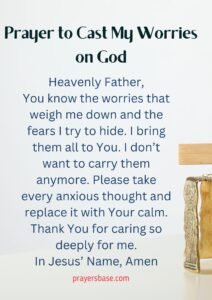 Prayer to Cast My Worries on God