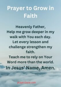 Prayer to Grow in Faith