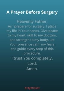 Prayer Before Surgery